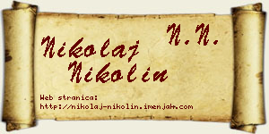 Nikolaj Nikolin vizit kartica